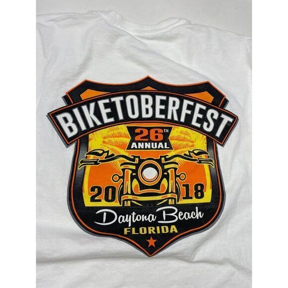 Biketoberfest Motorcycle 2018 Daytona Beach Florida T-shirt Men XXL Long Sleeve - Picture 2 of 8